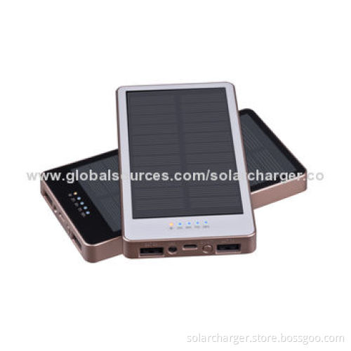 Solar Mobile Phone Chargers with 12,000mA/Hour Rated Capacity, Easy to Carry